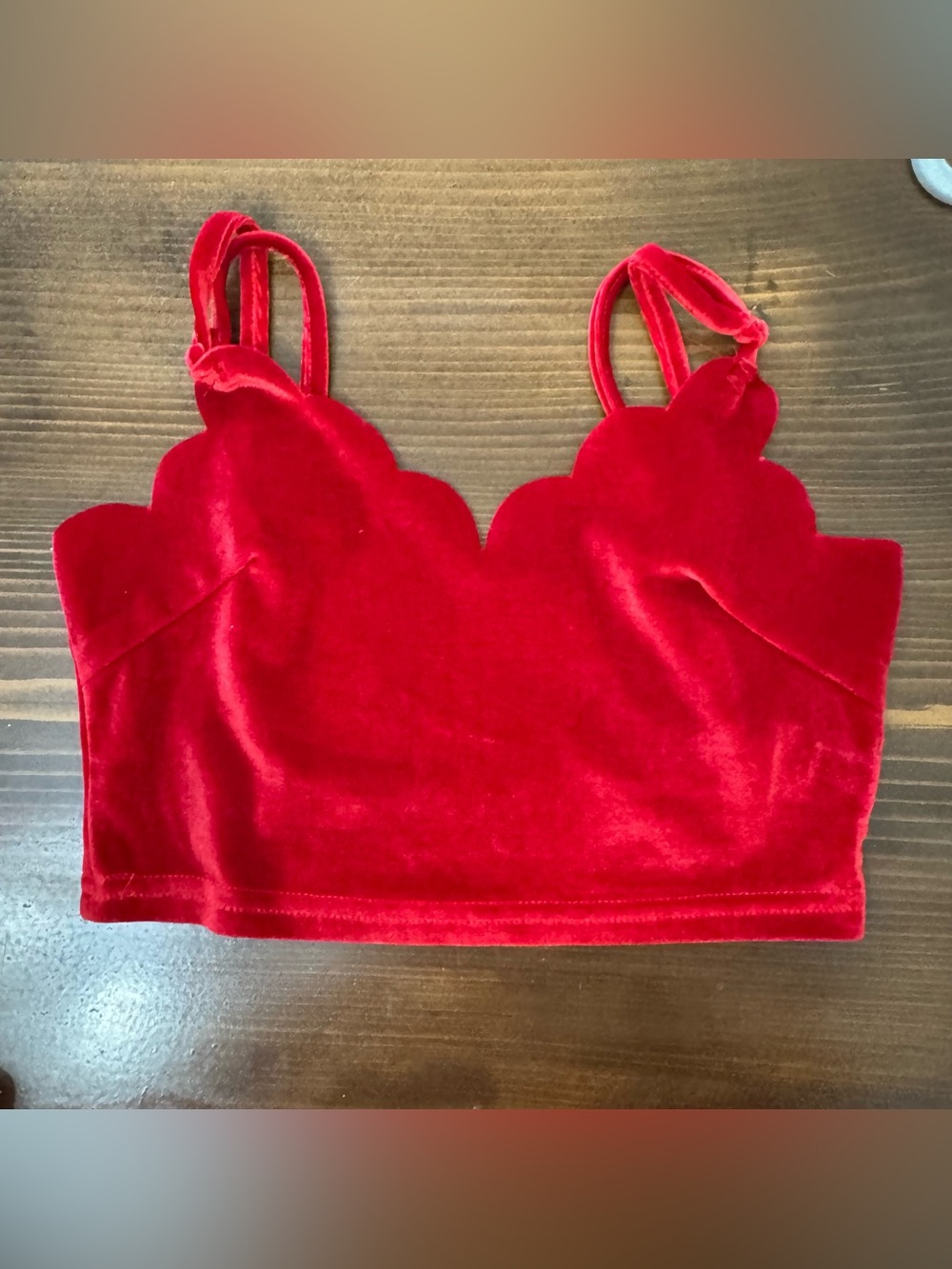Red velvet shein crop top